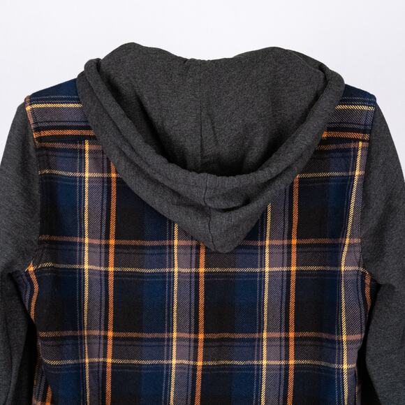 Hooded Shacket Lightweight Jacket Plaid Skater Streetwear Pinkman SZ MEDIUM Y2K - Picture 5 of 6